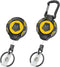 MNGARISTA Upgraded Heavy Duty Retractable Keychain, Belt Clip Ver. & Carabiner Ver., 10 oz Retraction, 31.5" Stainless Steel Cable, Tactical ID Ba...