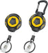MNGARISTA Upgraded Heavy Duty Retractable Keychain, Belt Clip Ver. & Carabiner Ver., 10 oz Retraction, 31.5" Stainless Steel Cable, Tactical ID Ba...