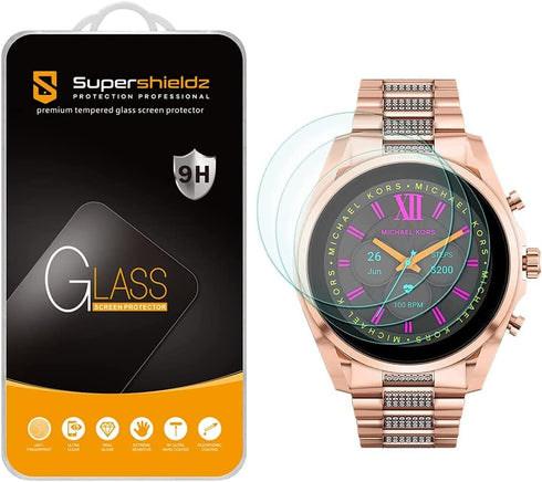 Supershieldz (3 Pack) Designed for Michael Kors Gen 6 Bradshaw and Michael Kors Access Grayson (Gen 2) Smartwatch Tempered Glass Screen Protector,...