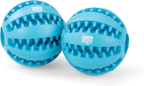 Small Rubber Dental Ball Dog Toy for Chewing, Best Dog Toy for Fetch, Chew Toy for Puppies & Adult Dogs, Dog Toy for Medium & Large Dogs with Rubb...