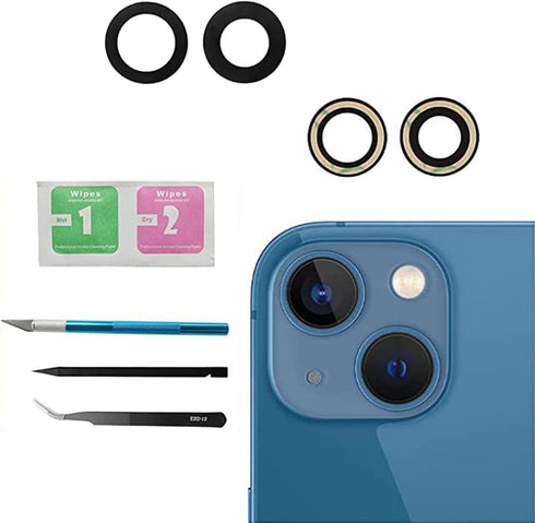 2pcs/Set Sapphire Rear Back Camera Glass Lens Replacement for iPhone 13 & iPhone 13 Mini with Preinstalled Adhesive +Repair Toolkit......