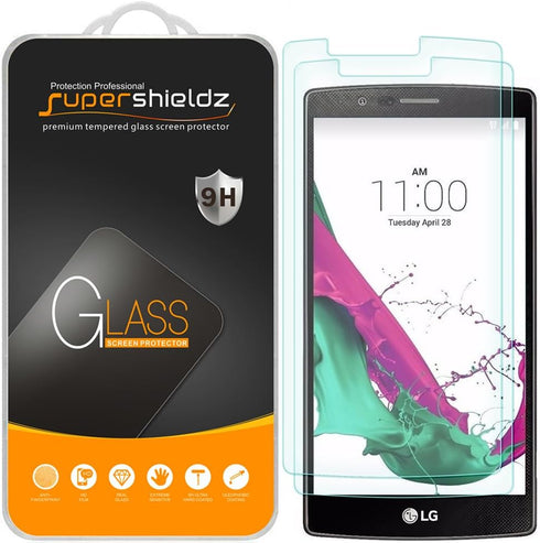 Supershieldz (2 Pack) Designed for LG G4 Tempered Glass Screen Protector, Anti Scratch, Bubble Free...