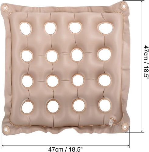 PATIKIL Inflatable Seat Cushion, 2 Pack Portable Air Seat Chair Cushions Breathable PVC Square Seat Pad for Home Wheelchairs Office Chairs, Pink G...