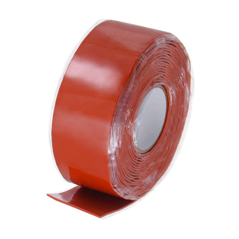 Self Fusing Silicone Tape 1" x 10ft x 0.04" Waterproof Sealing Plumbing Rubber Tape for Water Pipe Hose Leak Silicone Grip Repair Seal, Red...