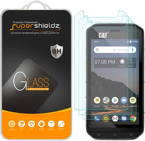 Supershieldz (3 Pack) Designed for Cat S48c Tempered Glass Screen Protector, Anti Scratch, Bubble Free...