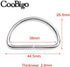 CooBigo 50 Pack 1-1/2" Dee Rings D-Ring Metal Buckle Strap Sewing Accessories FLQ015...