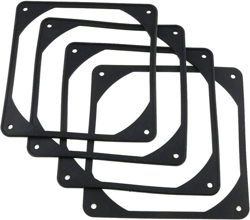 E-outstanding 4-Pack 120mm Rubber Shock Absorption Pads for 12cm Fans, Reduce Noise, Desktop Compatible...