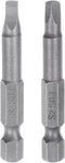 2pcs SQ3 SQ4 Square Screwdriver Bit 1/4" Hex Shank 2" Length Magnetic Security Screw Driver Power Tool...