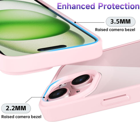 oakxco Thin Slim Clear case for iPhone 15 iPhone 14 iPhone 13 Case, Transparent Hybrid Hard Plastic & Soft Silicone Rubber Bumper, Non-Yellow Acry...