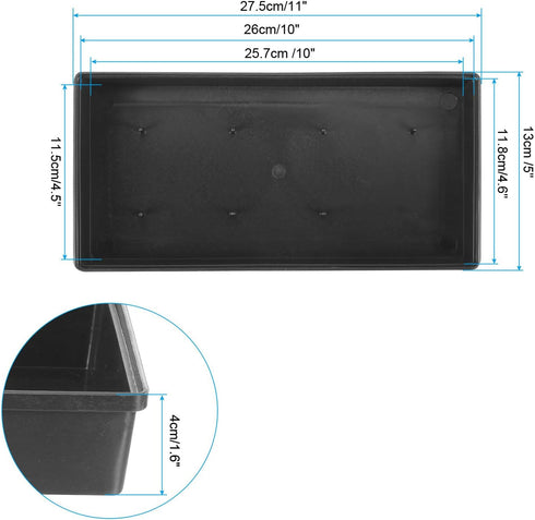 PATIKIL Plastic Design Bowl 3 Pcs 11" Flower Arrangement Base for Decorating Black...