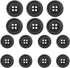 14 Pieces Natural Real Horn Buttons Set for Blazer and Suit, 20mm 15mm Genuine Buffalo Buttons Set for Men Women's Jacket Coat Uniforms Black...