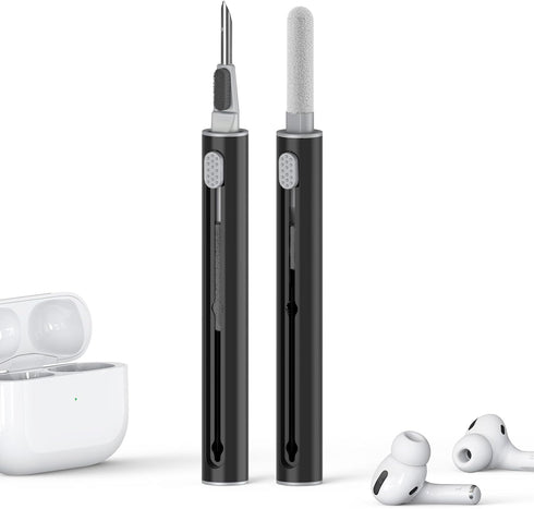 ?1 Pack? Airpods Earbuds Cleaner Kit for Airpods Pro 1 2 3,Cleaning Kit Pen Shape with Soft Brush Flocking Sponge Tool for Bluetooth Earphones Hea...