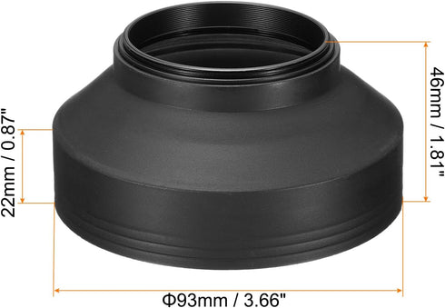 PATIKIL 55mm Camera Lens Hood, Rubber Collapsible Lens Protector Anti-Reflection Blocks Excess Sunlight Enhance Camera Photography for Nikon, for ...