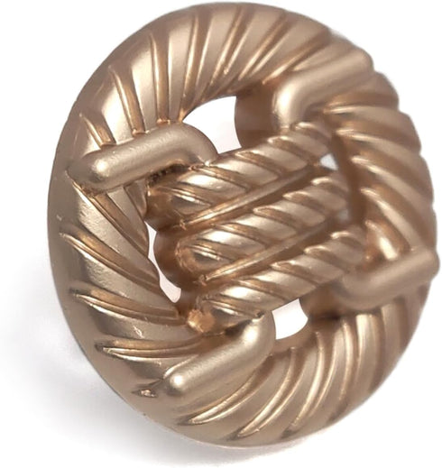 20 pcs Golden Hollow Rope Knots Metal Shank Sewing Buttons for Coats -25mm -1"...
