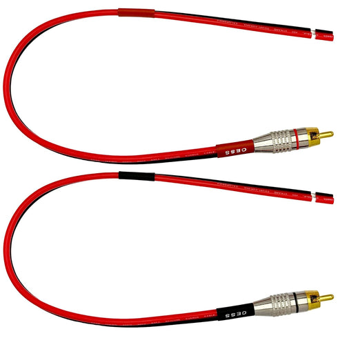 CESS-064-1f Speaker Cables to RCA Plugs Adapter, 2-Channel (1 Foot)...