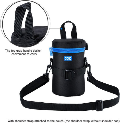 JJC Deluxe Lens Case Pouch Bag for Canon EF 24-70mm f4L/75-300mm f4-5.6/100-300mm f4.5-5.6, Nikon AF 70-300mm f4-5.6G/AF-S 55-300mm f4.5-5.6, Tamr...