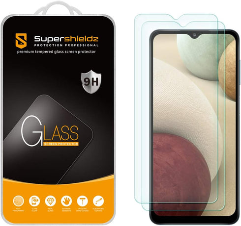 Supershieldz (2 Pack) Designed for Samsung Galaxy A13 5G / A13 LTE/Galaxy A12 screen protector Tempered Glass Screen Protector, Anti Scratch, Bubb...