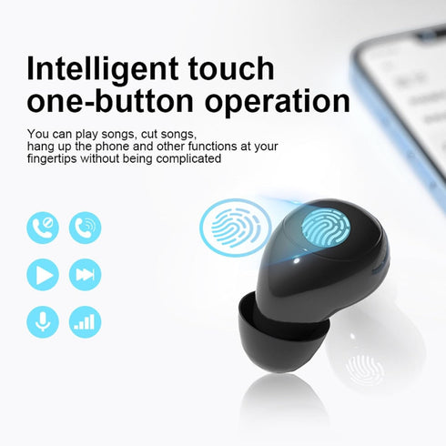 Invisible Mini Earbuds Wireless Bluetooth, Low Profile Micro Smallest Tiny Discreet Hidden Earbuds for Work, Small Headphones, Invisible Sleep Wir...