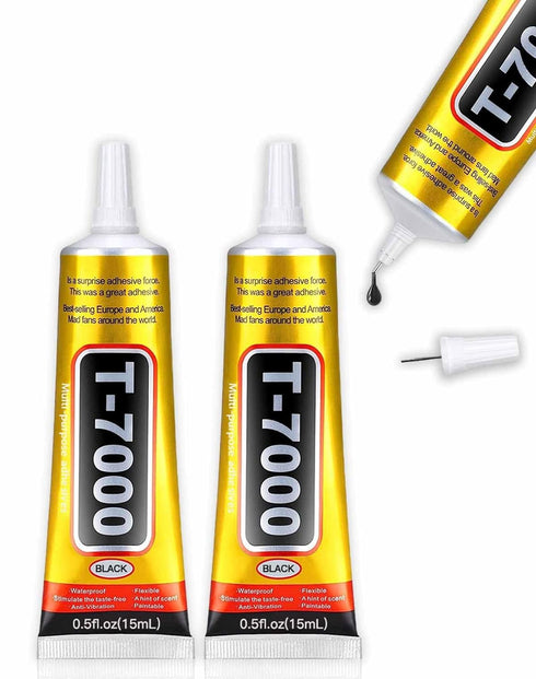 Upgrade T-7000 Black Adhesive Glue - 2PCS 15ml | High-Performance Waterproof Adhesive for Precision Repairs, Perfect for Phone, Electronics, Jewel...