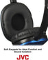 JVC Black Flat and Foldable Colorful Flats On Ear Headphone with 3.94 foot Gold Plated Phone Slim Plug HAS160B......