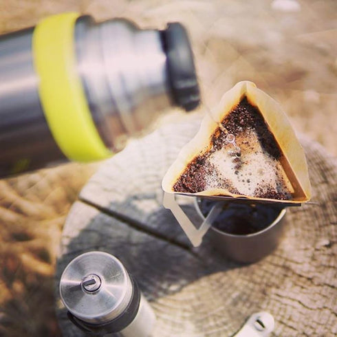 Munieq Tetra Portable Coffee Drip, Stores Flat, 3.5 Cups, Gray, Plastic Style...