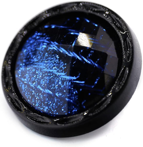 20 pcs Beveled Cut Glass Shiny Blue Sewing Shank Buttons for Coats -25mm -1"...