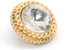 20 pcs Exquisite Rhinestone Golden Round Metal Sewing Shank Buttons for Coats -18mm -11/16"...