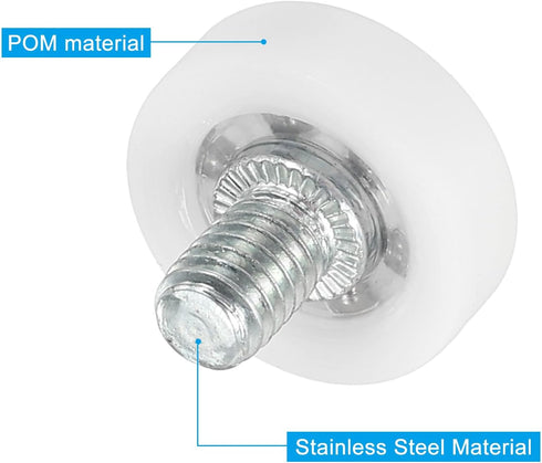 PATIKIL 19mm Drawer Rollers, 6 Pack Plastic Drawer Pulley Replacement Wheels Bearing Small Pulley...