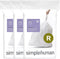 simplehuman Code R 60 Count, Genuine Custom Fit Liners, Drawstring Trash Bags in Dispenser Packs, 10 Liter / 2.6 Gallon, White...