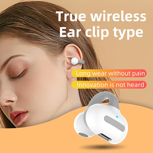 Bluetooth Ear Clip,Single Wireless Ear Bud Clip On Earbud Open Ear Headphone Bluetooth Wireless headset Ear Clip Bone Conducting Induction Earphon...