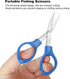 PATIKIL Folding Scissors, 6 Pack Portable Travel Mini Scissors Stainless Steel Non-Rust Glasses-Shaped Shear Small Craft Cutter for Home Fishing A...