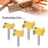 Mesee 4 Pieces 4-Wing Spoilboard Surfacing Router Bit Set, 1/4 Inch Shank Rabbet Slot Router Bits Wood Surface Flattening Cutter Woodworking Plane...