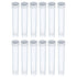 PATIKIL 10mL Plastic Test Tubes, 12 Pack Frozen Container Storage Clear Screw Cap for Lab Laboratory Science, Clear...