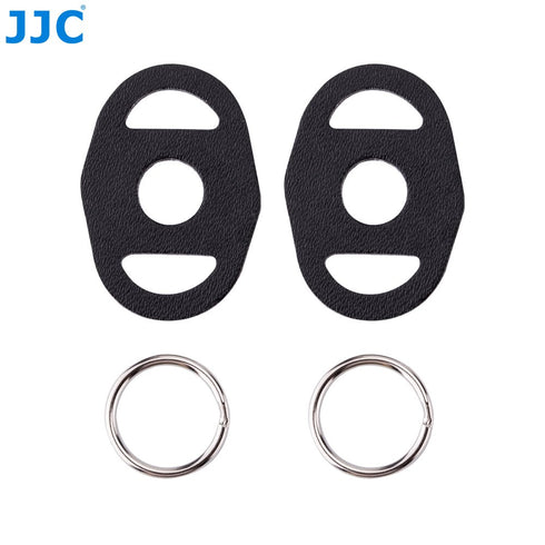 2 Pairs Camera Strap Eyelet Split O Ring & Leather Cover Piece for Leica Q3 A6700 A6600 A6500 A6400 A6300 A6100 A6000 A7RIV A7RIII A7II A7S A9 X-E...