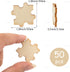 AUEAR, Unfinished Wooden Blank Jigsaw Freeform Wood Piece for DIY Crafts Arts Card Making (50 Pack)...