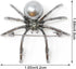 yueton 2Pack Spider Brooch Pins Exquisite Black and Silver Spider Brooch Pins Gothic Personalized Brooches Halloween Pin Accessories for Women...