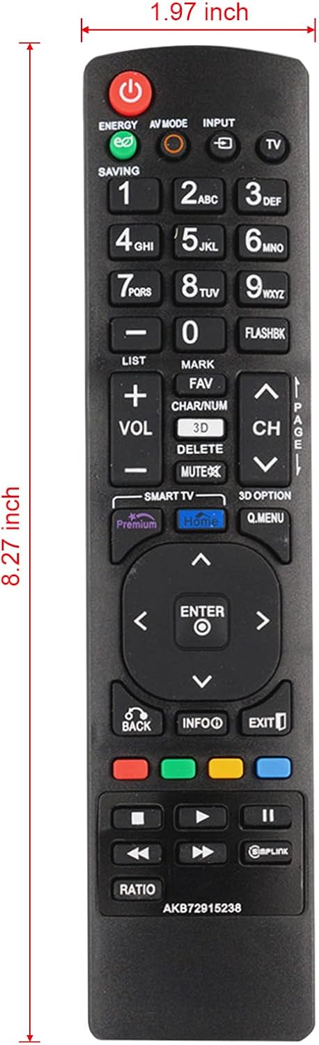 New AKB72915238 Replaced Remote fit for LG AKB72914041 AKB72914043 AKB72914271 LCD LED 3D Smart TV 55LV3700 42LV5400 42LW5700 47LW5700 42LV3700 47...