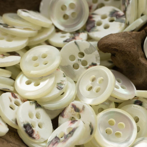 20 Pieces Genuine 11.5MM Mother of Pearl Buttons for Shirts Dresses Polo DIY Craft with 2.4MM Thickness MOP Shirt Buttons (White)...