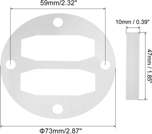 PATIKIL 47mm Head Gasket Kit Reed Valve Replacement, 2 Sets Central Pneumatic Air Compressor Parts...