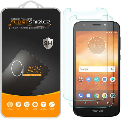 Supershieldz (2 Pack) Designed for Motorola (Moto E5 Play) and Moto E Play (5th Gen) Tempered Glass Screen Protector, Anti Scratch, Bubble Free...