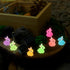 CCINEE 56pcs Luminous Mini Rabbit Miniauter Figures Glow in The Dark Resin Bunny Figures Micro Fairy Ornaments for Fairy Garden Easter Cake Decora...