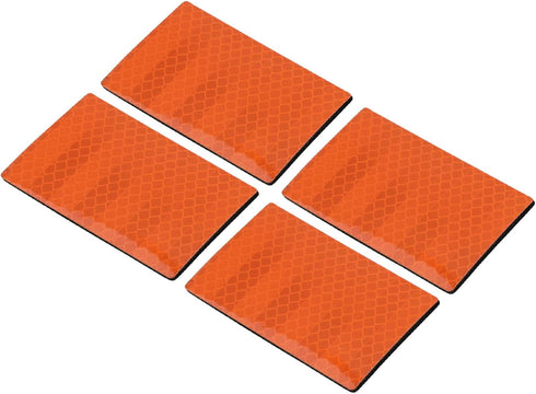 PATIKIL Reflective Patch 2"x3", 4 Pcs Hook & Loop Fastener Safety Appliques for Night Sportsperson Worker Hiker, Orange...