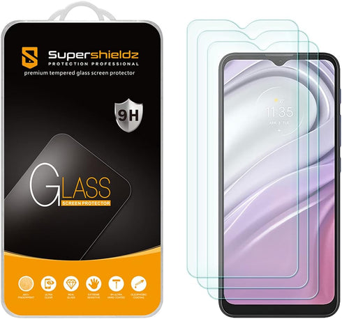 Supershieldz (3 Pack) Designed for Motorola Moto G Pure Tempered Glass Screen Protector, Anti Scratch, Bubble Free...