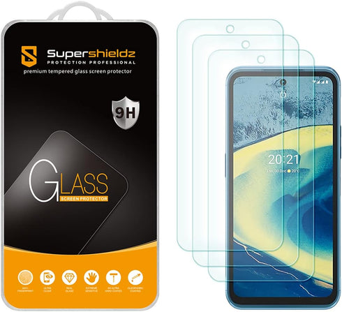 Supershieldz (3 Pack) Designed for Nokia XR20 Tempered Glass Screen Protector, Anti Scratch, Bubble Free...