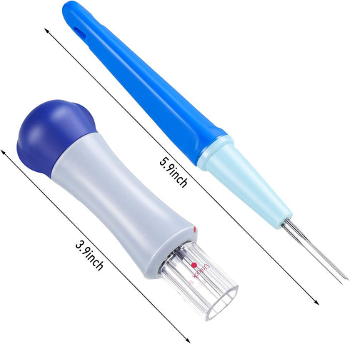 WILLBOND Needle Felting Tool Pen Style with 3 Needles and Punch Style Tool with 7 Barbed Wool Accessories for DIY Patchwork Wool Crafts Making Fel...