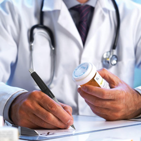 Pilot Dr. Grip Retractable Ballpoint Pens, Medium Point, Navy Barrel with Blue Ink, Single Pen with 12 Blue refills...