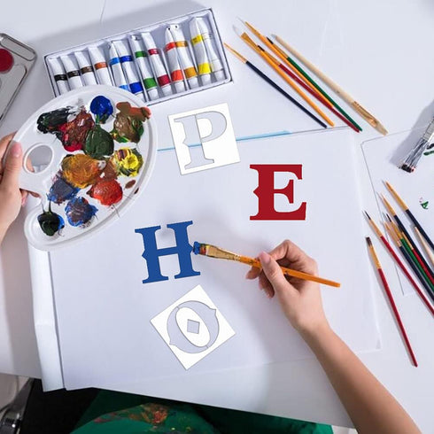 9 Inch Large Letter Stencils Alphabet Stencils Reusable Stencil Letters Numbers Templates for Painting on Wood Walls Porch Fabric Art Crafts...