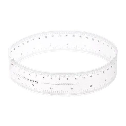 Film Flexible Ruler 16 Inch 0.5mm Scale PET Plastic Folding Straight Ruler Calibration Soft Ruler Measuring Tool for Factory, Transparent...
