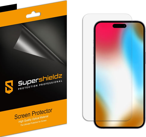 Supershieldz (3 Pack) Designed for iPhone 15 Plus (6.7 inch) Screen Protector, High Definition Clear Shield (PET)...