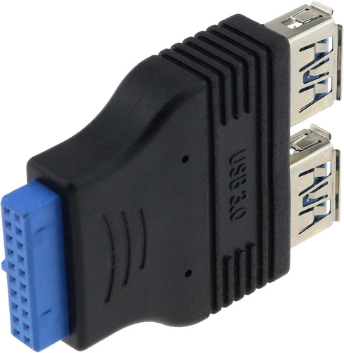 E-outstanding 20 Pin USB 3.0 Header Female to Dual USB 3.0 Female Splitter Adapter Motherboard Extension Connector...